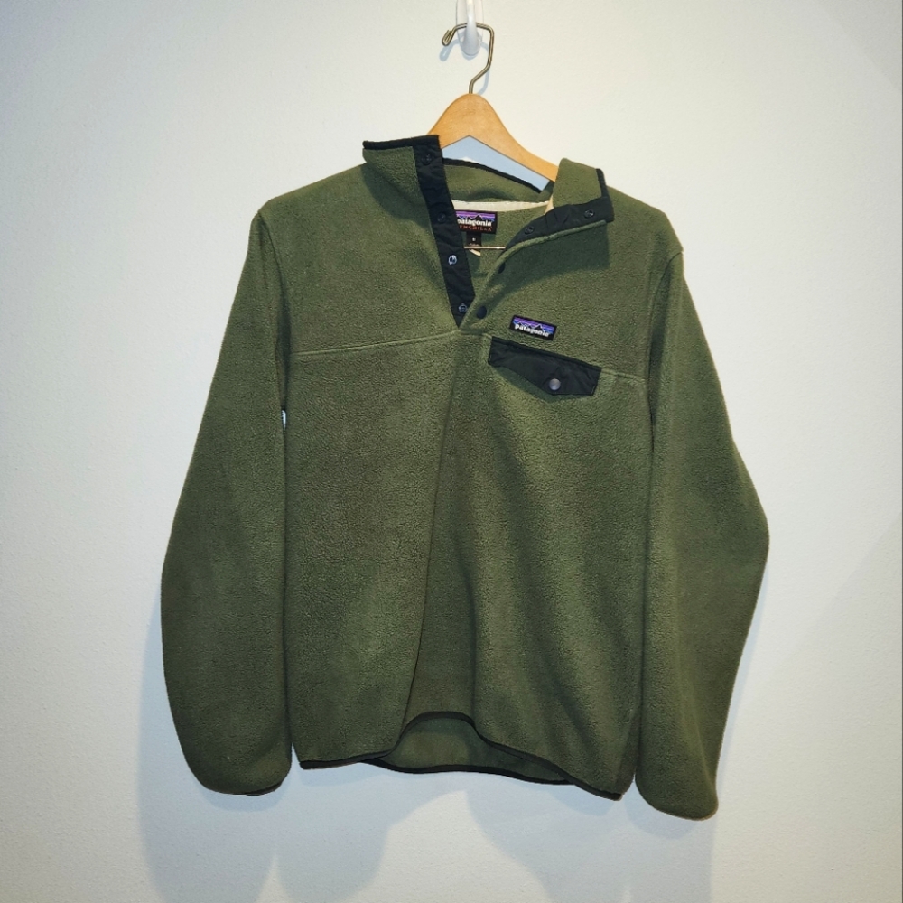 Patagonia Green Synchilla Snap T Pullover M